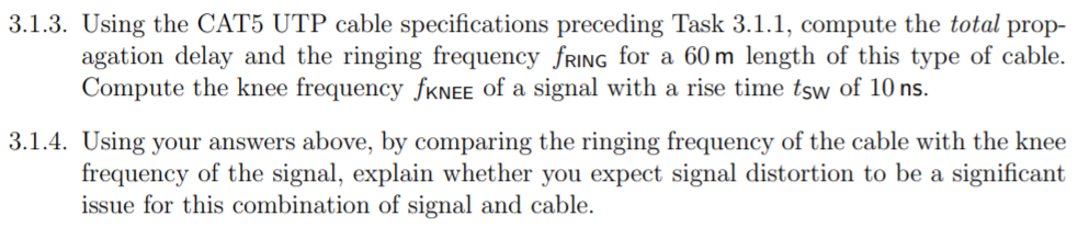 Solved 3 Capacitance in CAT5 UTP ethernet network cables The | Chegg.com