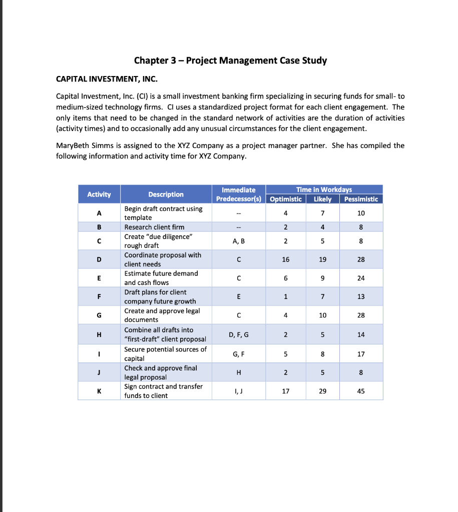 capital project management case study