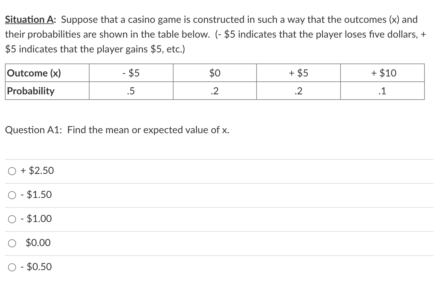 Solved Situation A: Suppose That A Casino Game Is | Chegg.com