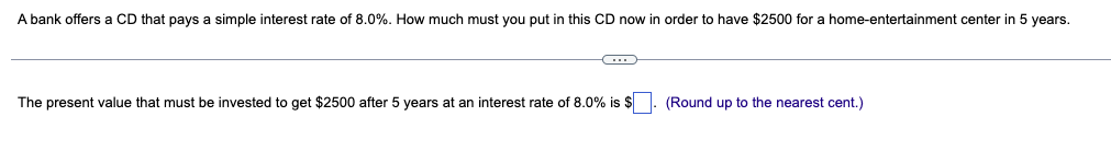 Solved A Bank Offers A Cd That Pays A Simple Interest Rate 