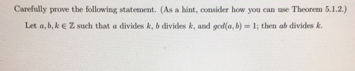 Solved Theorem 5.1.2: Let A And B Be Integers. If 