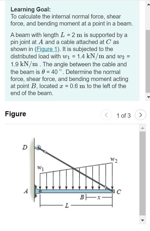 Solved Learning Goal: To calculate the internal normal | Chegg.com