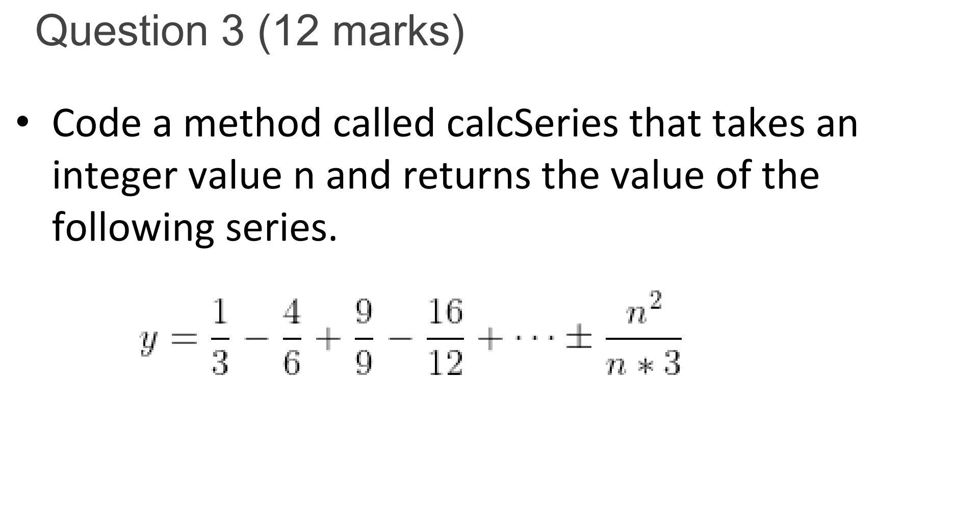 Solved Question 1 ( 12 marks) Code a method called | Chegg.com