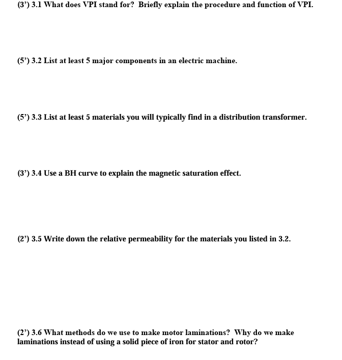 Solved (3') 3.1 What does VPI stand for? Briefly explain the