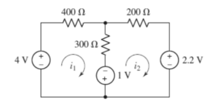 Solved Determine the mesh currents i1 and i2 shown in the | Chegg.com