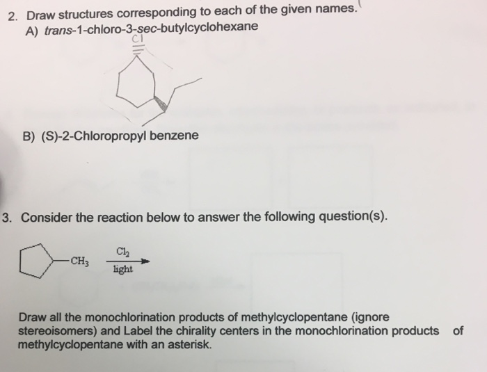 Solved 2 B S 2 Chloropropylbenzene 3