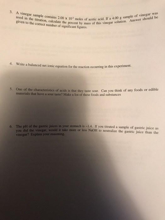 Solved used in the titration, calculate the percent by mass