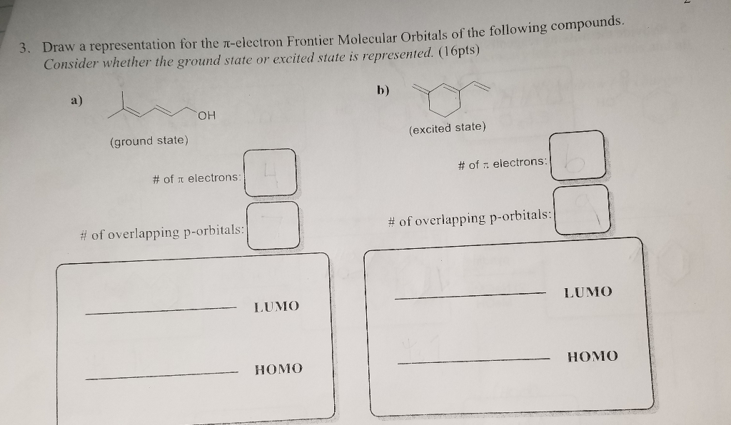 Solved 3. Draw a representation for the n-electron Frontier | Chegg.com