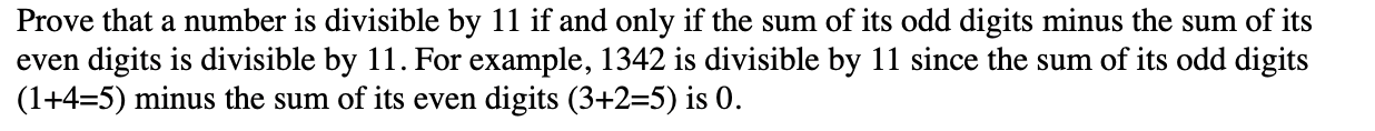 how to prove a number is divisible by 11