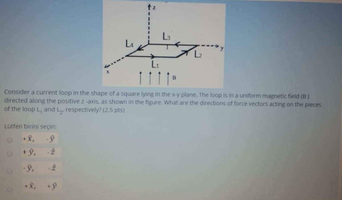 Solved Consider a current loop in the shape of a square | Chegg.com