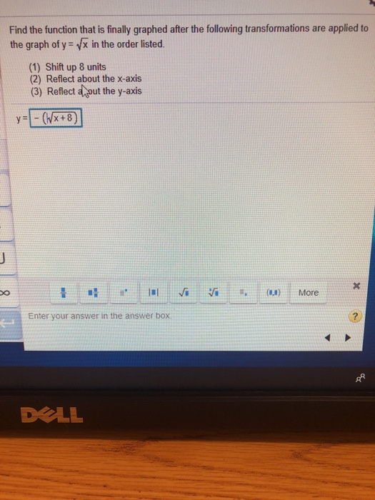 Solved Find the function that is finally graphed after the | Chegg.com
