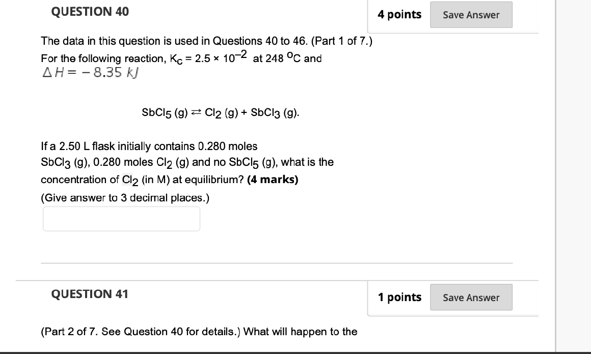 Solved QUESTION 43 1 points Save Answer (Part 4 of 7. | Chegg.com
