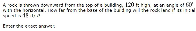 Solved A rock is thrown downward from the top of a building, | Chegg.com