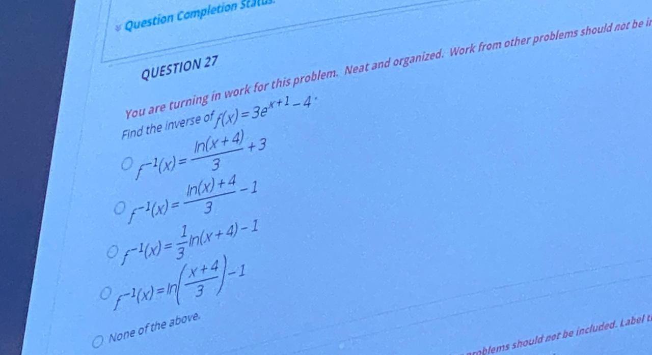 Solved Question Completion QUESTION 27 You are turning in | Chegg.com