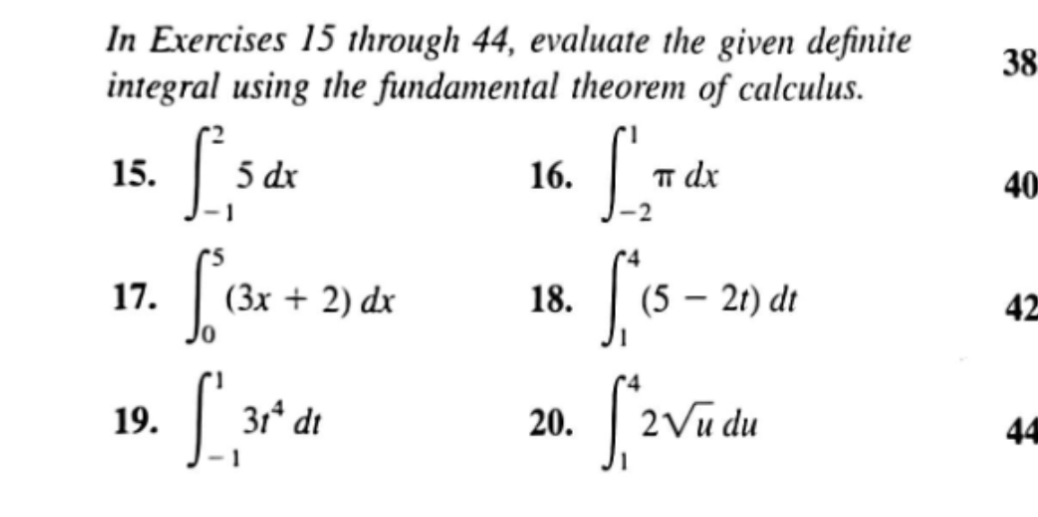 Solved In Exercises 15 through 44, evaluate the given | Chegg.com