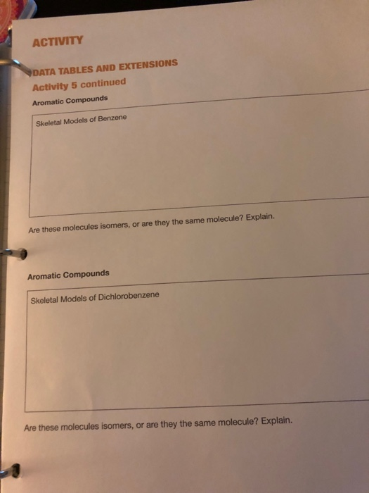 Solved ACTIVITY DATA TABLES AND EXTENSIONS Activity 5