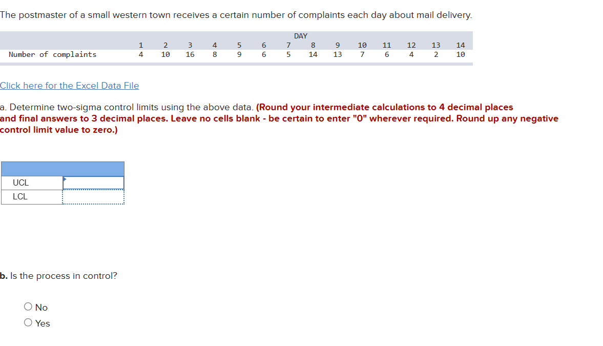 Solved The postmaster of a small western town receives a