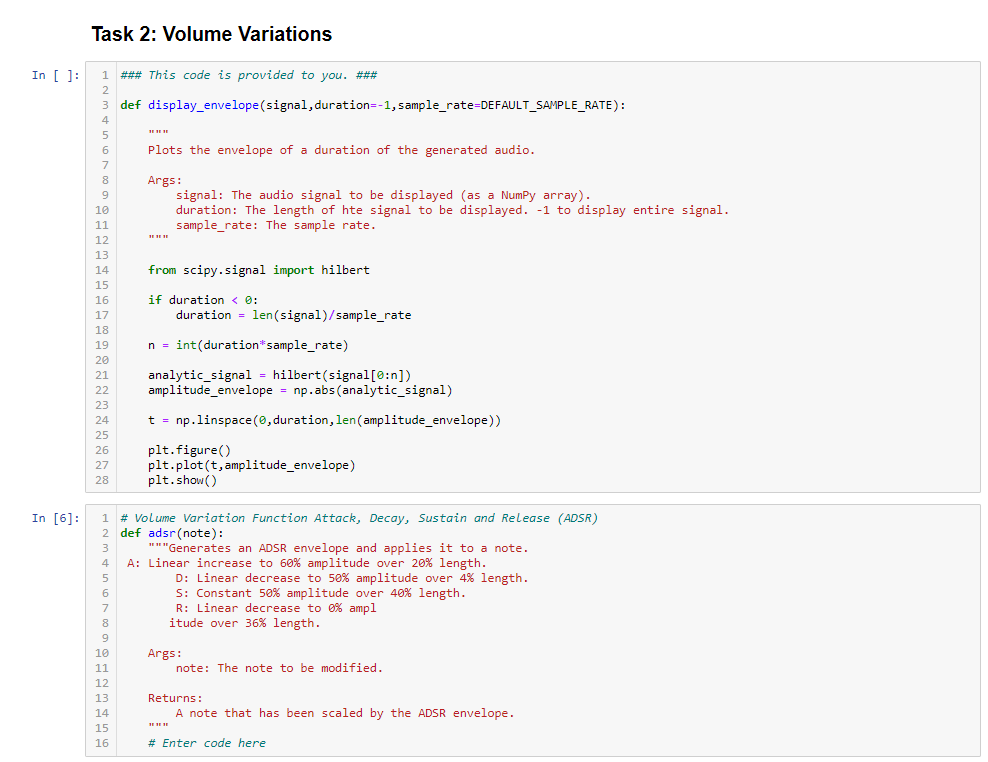 Solved Task 1: Generating Musical Notes Background For this | Chegg.com
