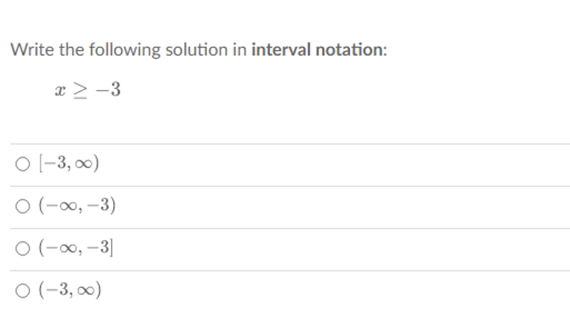 Solved Write the following solution in interval notation: x | Chegg.com