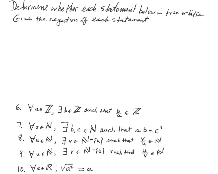 Solved Determine Whether Each Statement Below Is True Or Chegg Com