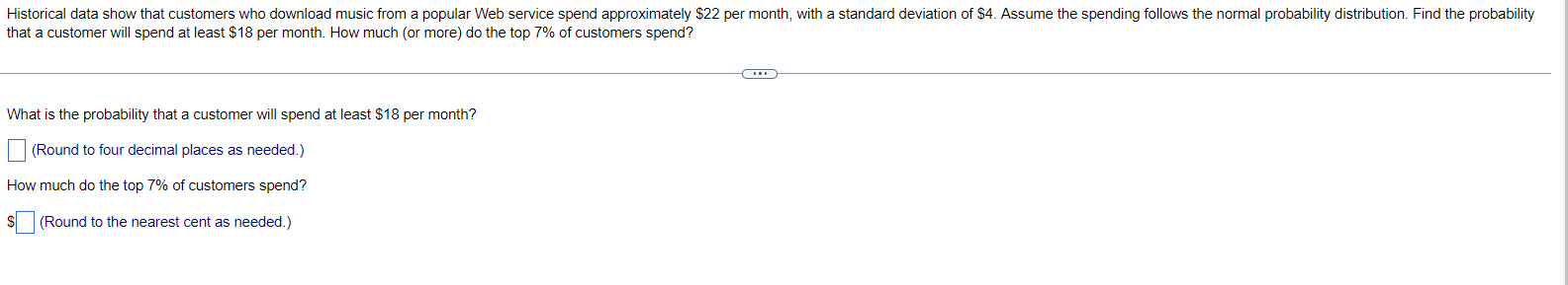 Solved that a customer will spend at least $18 per month. | Chegg.com