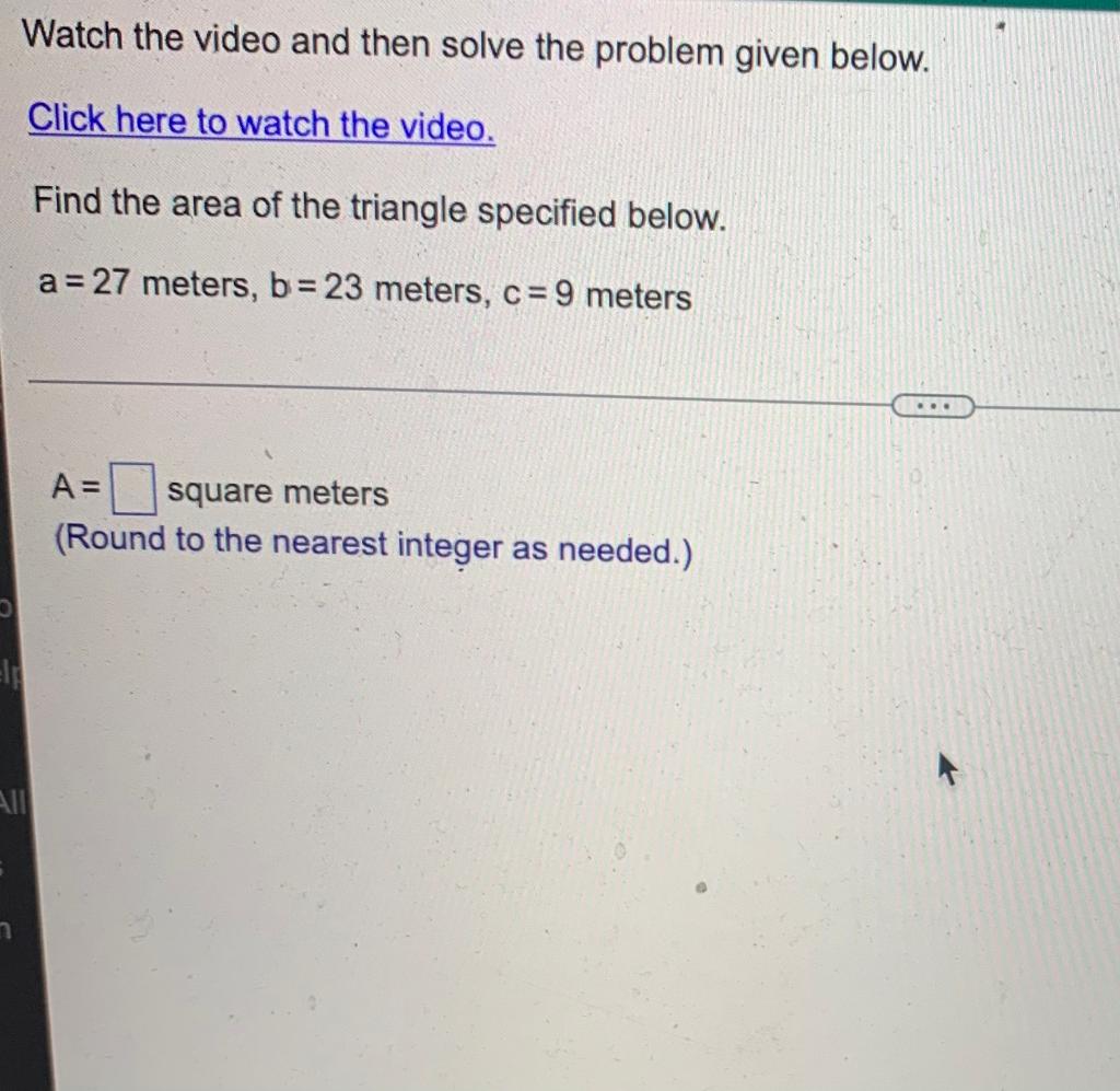 Solved Watch the video and then solve the problem given | Chegg.com