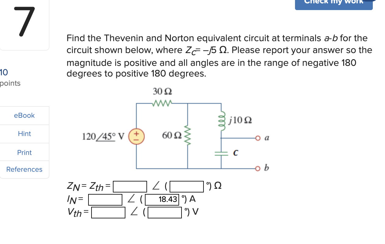 Solved Find The Thevenin And Norton Equivalent Circuit At | Chegg.com