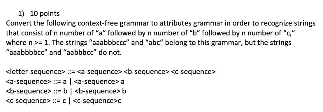 Solved Convert the following context-free grammar to | Chegg.com