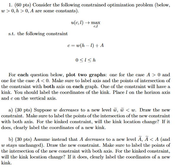 1 60 Pts Consider The Following Constrained Chegg Com