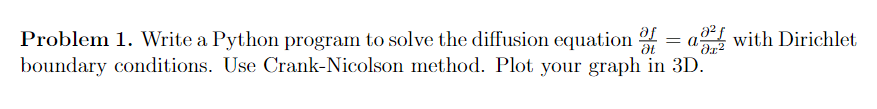 Solved Problem 1. Write a Python program to solve the | Chegg.com