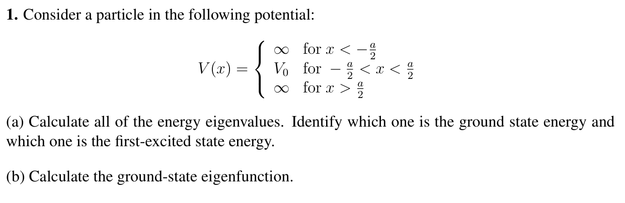 Solved Consider a particle in the following | Chegg.com