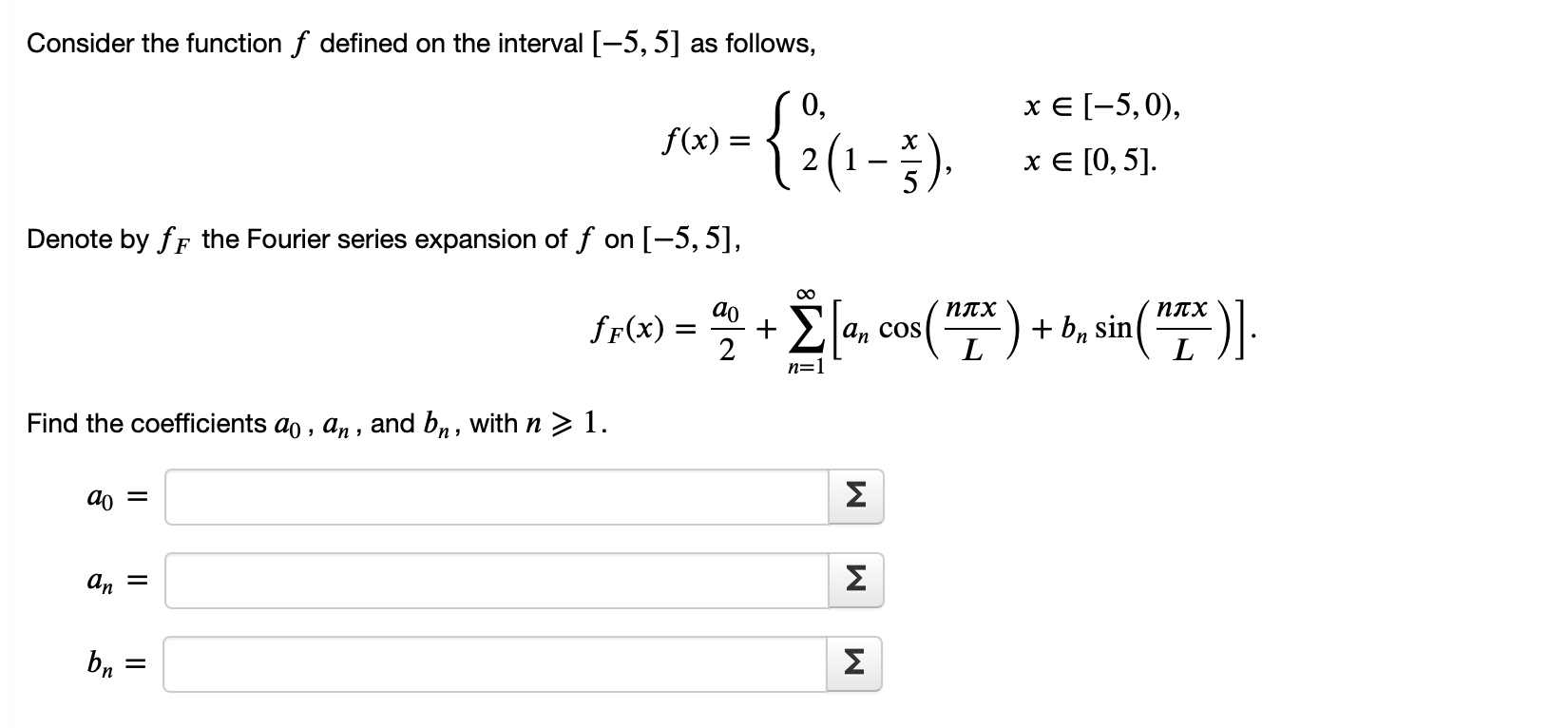 Solved Consider the function f defined on the interval [-5, | Chegg.com