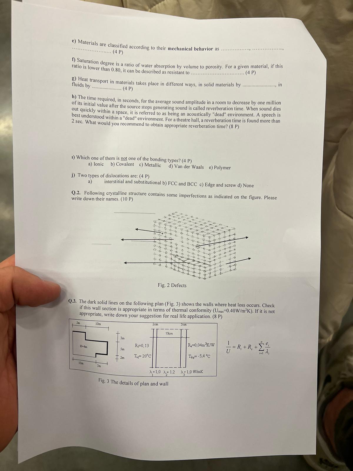 Solved e) Materials are classified according to their