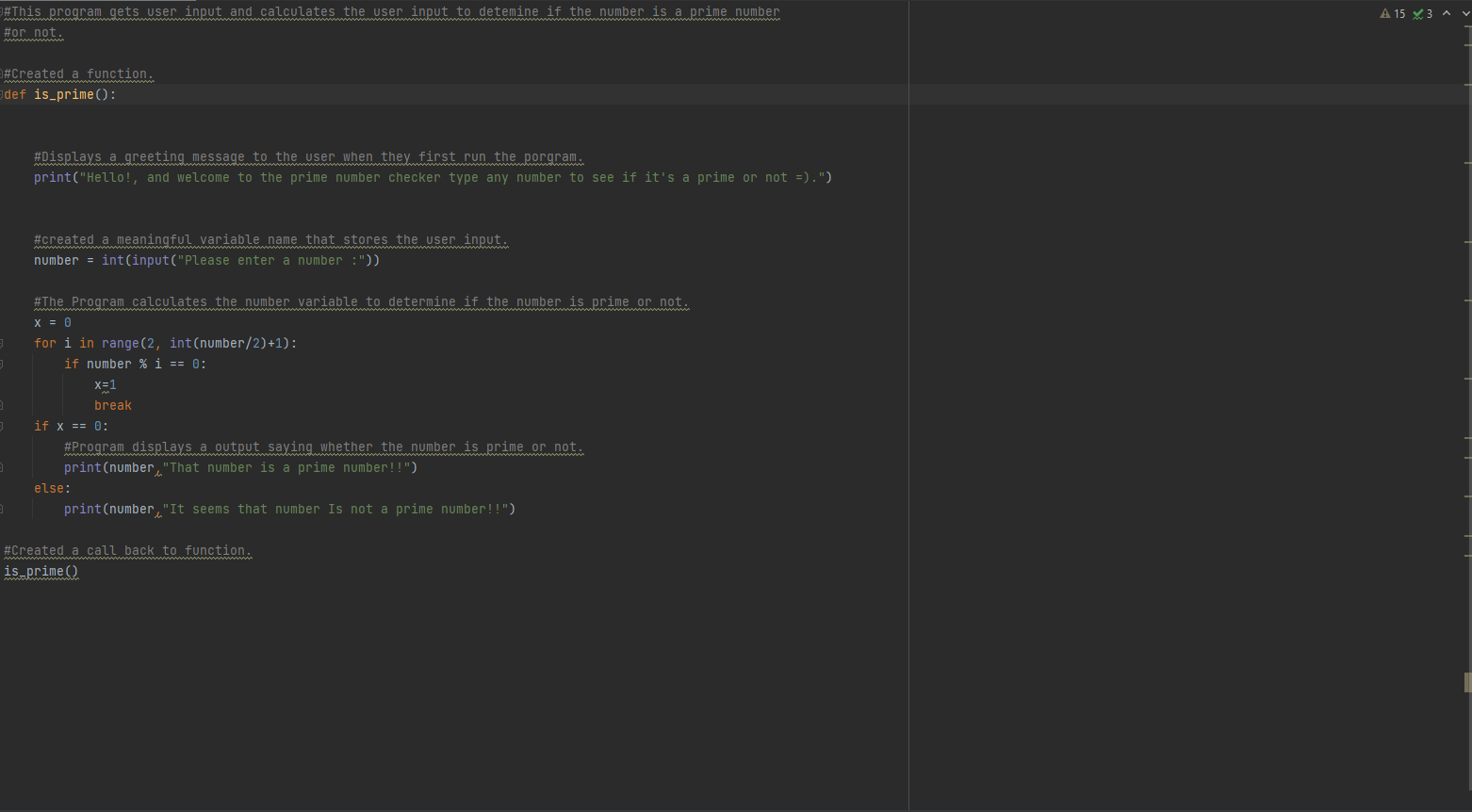 Solved Hello, I need some help I need my isprime function to | Chegg.com