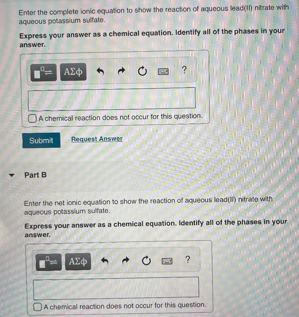 Solved Enter the complete ionic equation to show the