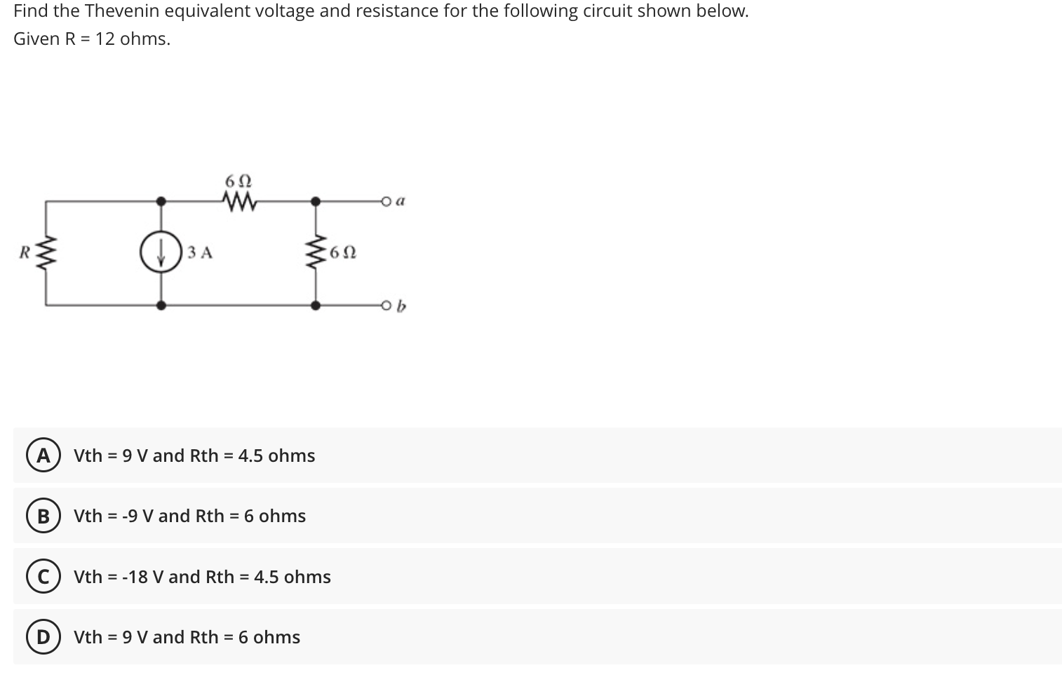 Solved Find The Thevenin Equivalent Voltage And Resistance | Chegg.com