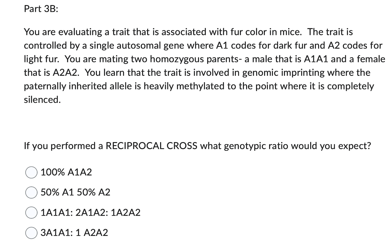 Solved You are evaluating a trait that is associated with | Chegg.com