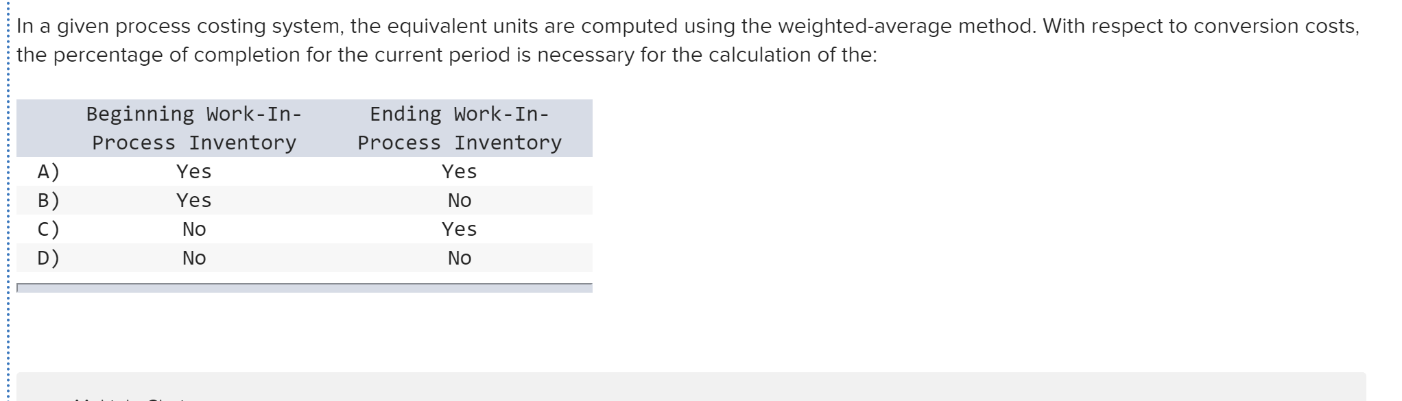 Solved In A Given Process Costing System, The Equivalent | Chegg.com