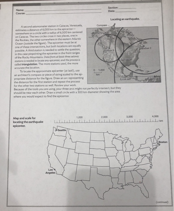 Step 3: Estimating Distance from the Epicenter to | Chegg.com