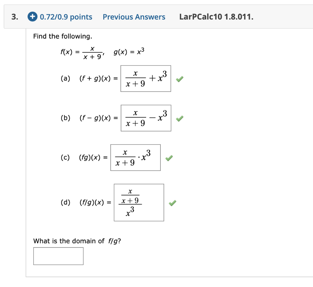 Solved 3 0 72 0 9 Points Previous Answers Larpcalc10 1 Chegg Com