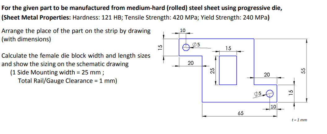 For the given part to be manufactured from | Chegg.com