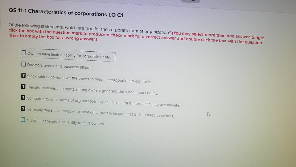 Solved QS 11-1 Characteristics of corporations LO C1 Of the | Chegg.com - Which Of The Following Is True Of An Llc