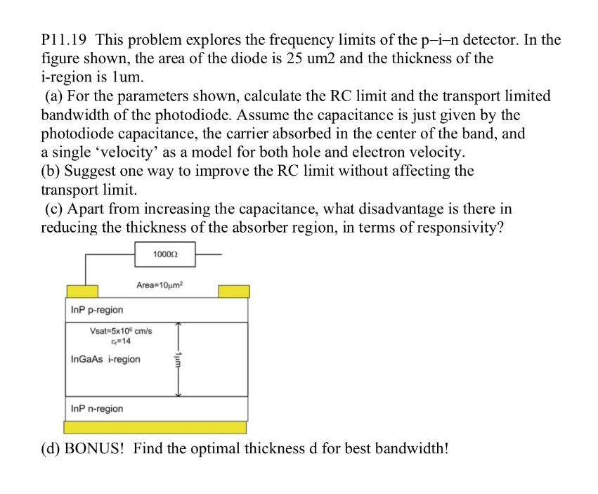 P11.19 This problem explores the frequency limits of