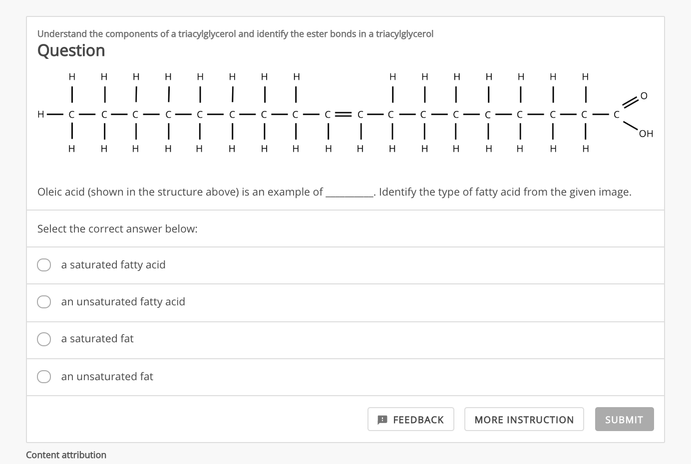 Question Identify The Cis Form Of The Unsaturated