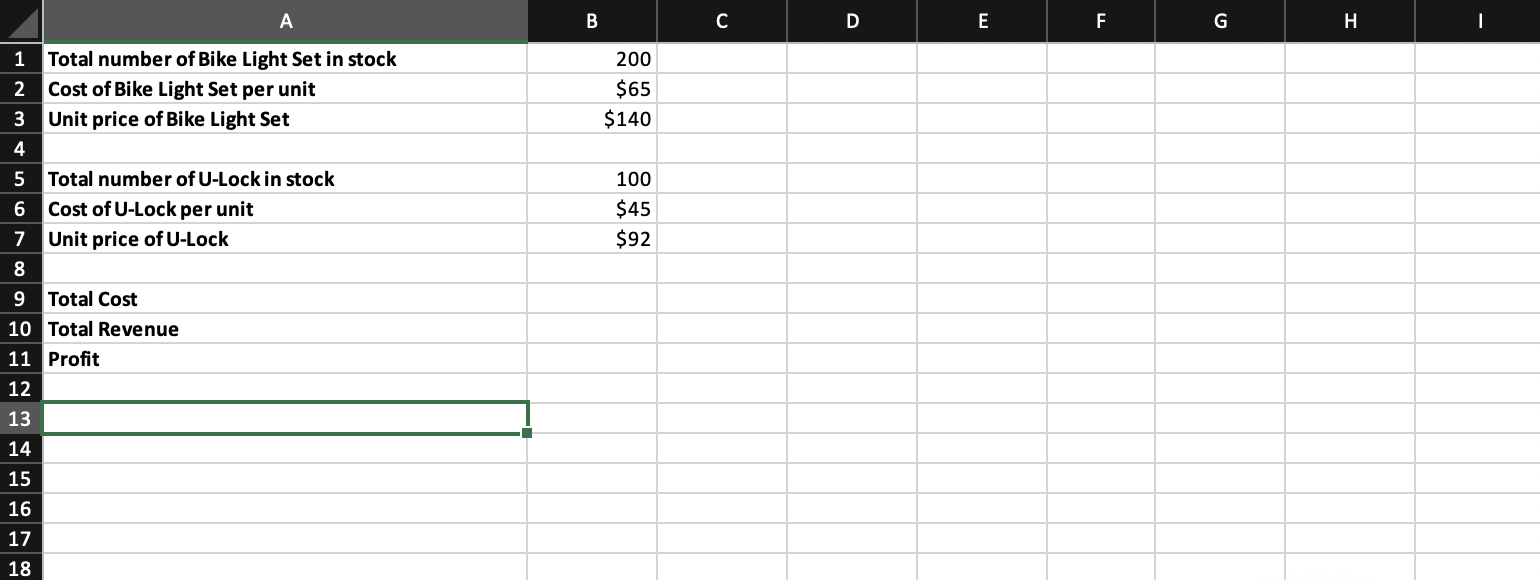 Solved Bike_Accessories 22 Calculate Cost, Revenue, and