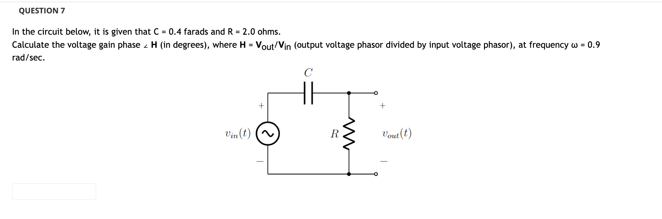 Solved In The Circuit Below It Is Given That C 0 4 Farads Chegg