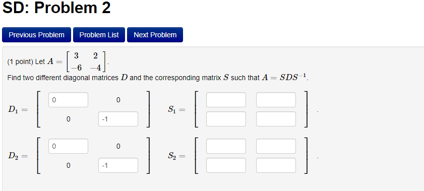 Solved SD: Problem 2 Previous Problem Problem List Next | Chegg.com