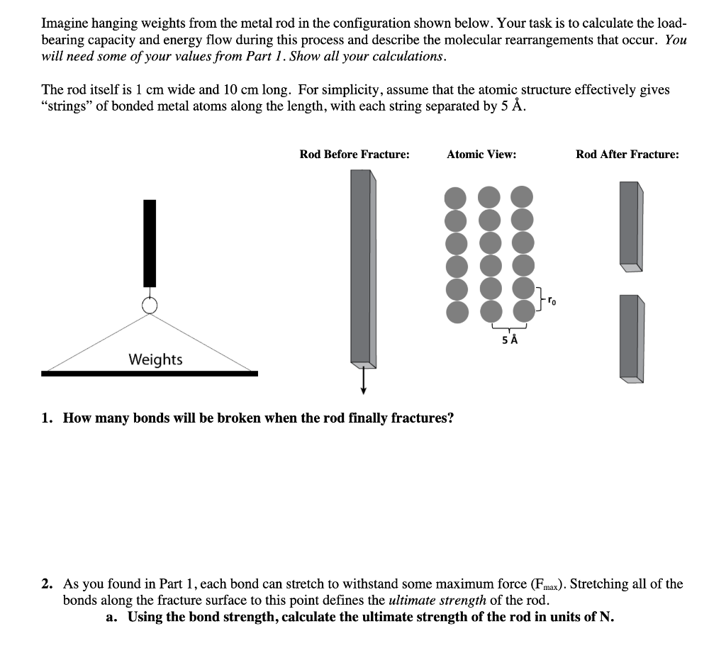 Solved Imagine hanging weights from the metal rod in the | Chegg.com