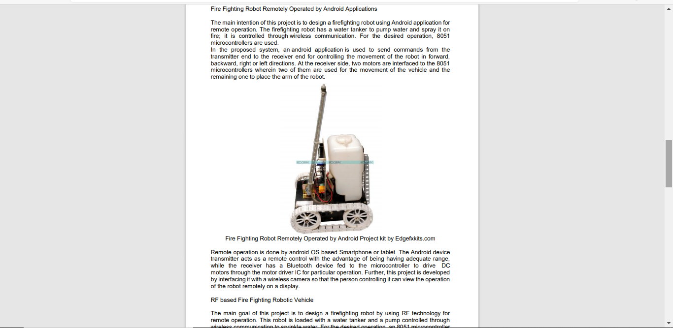 Fire Fighting Robot Project