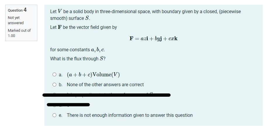 Solved Question 4 Not Yet Answered Marked Out Of 1 00 Let V Chegg Com